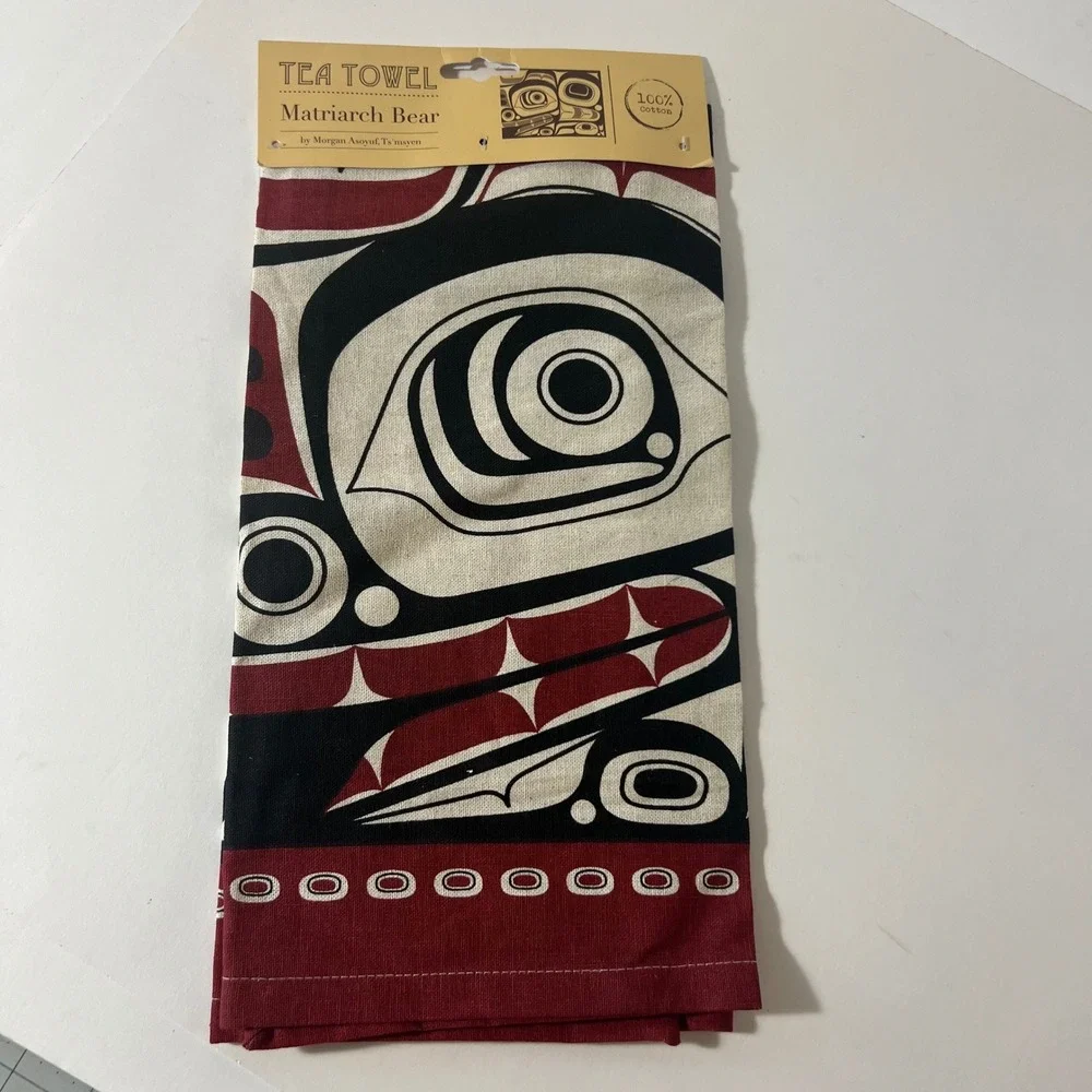 Matriarch Bear Cotton Tea Towel by Morgan Asoyuf, Tsmysen 27.5 x 20